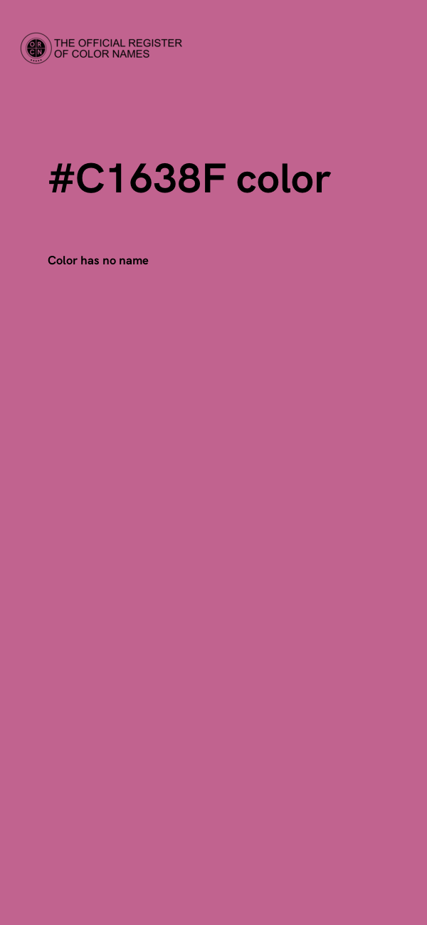 #C1638F color image