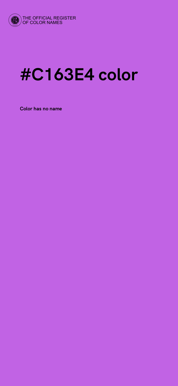 #C163E4 color image