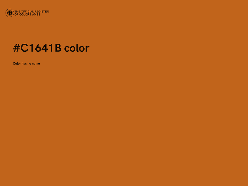 #C1641B color image