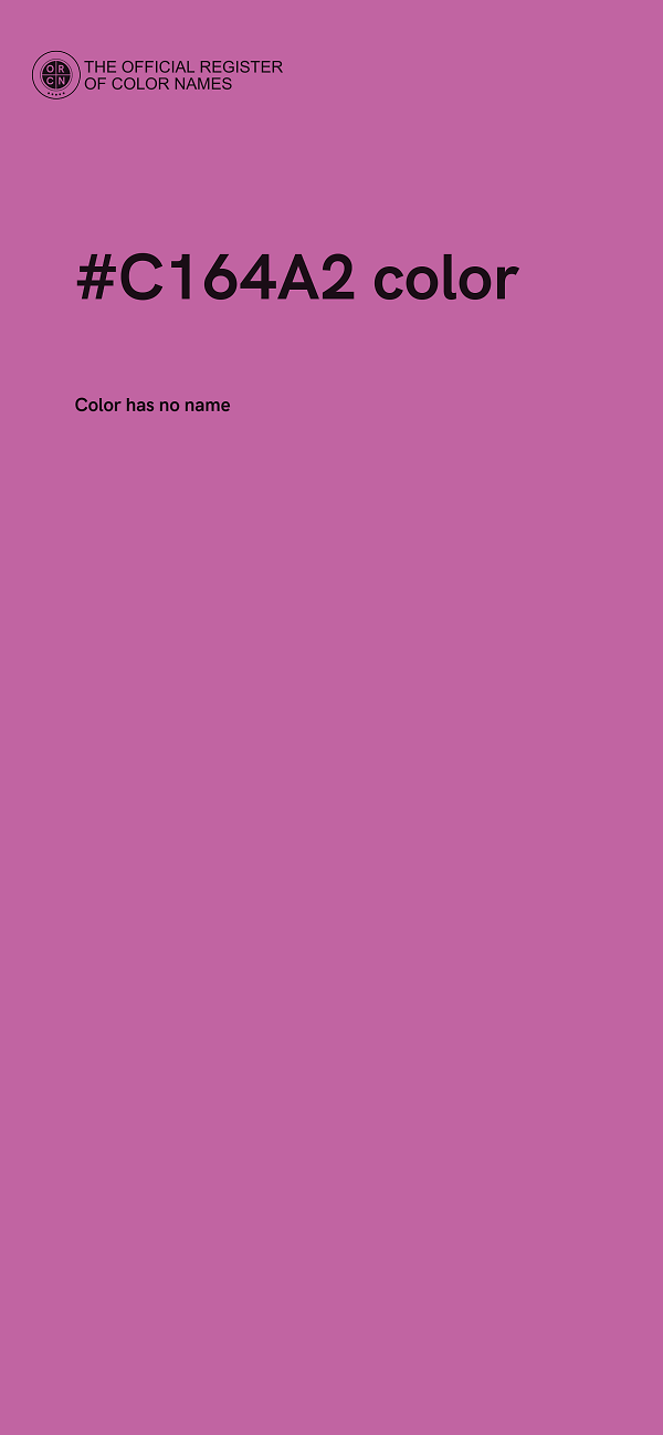 #C164A2 color image