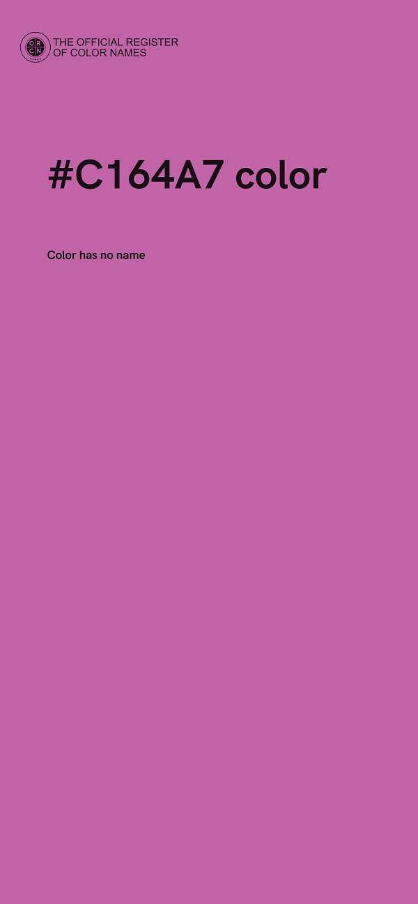 #C164A7 color image