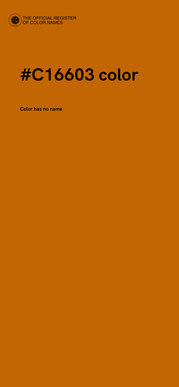 #C16603 color image