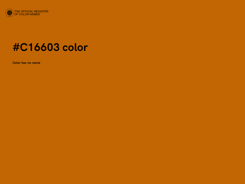 #C16603 color image