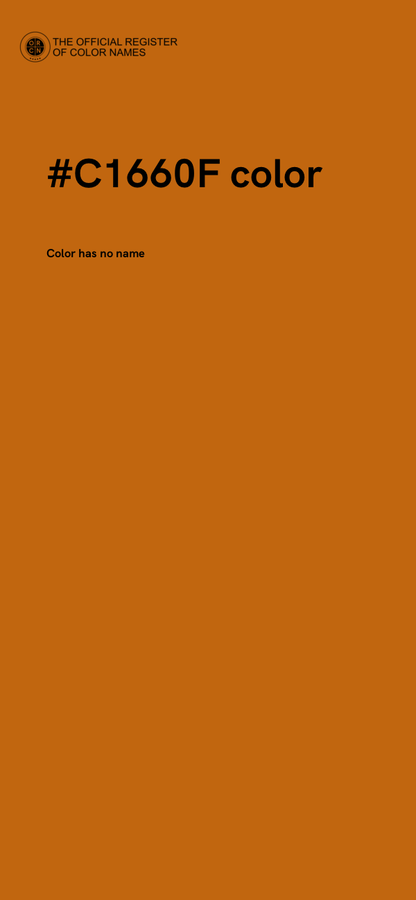 #C1660F color image
