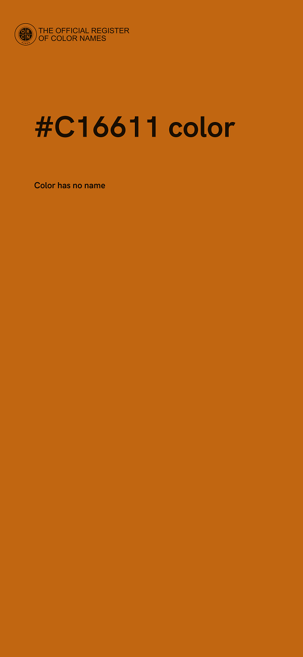 #C16611 color image