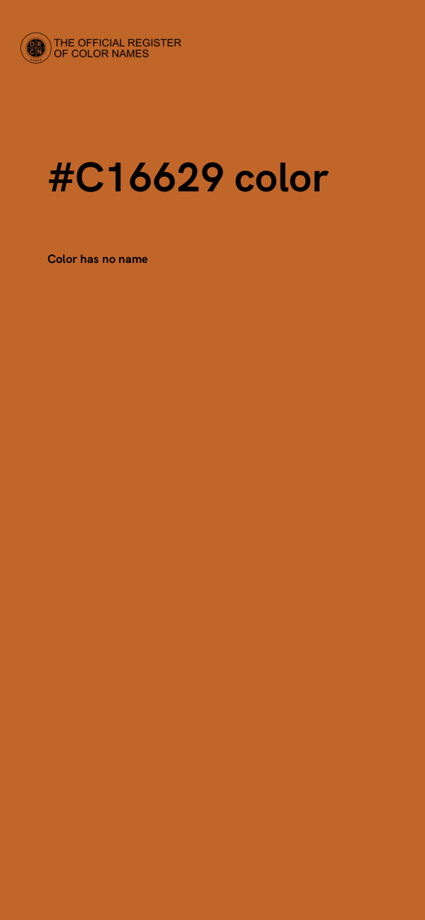 #C16629 color image