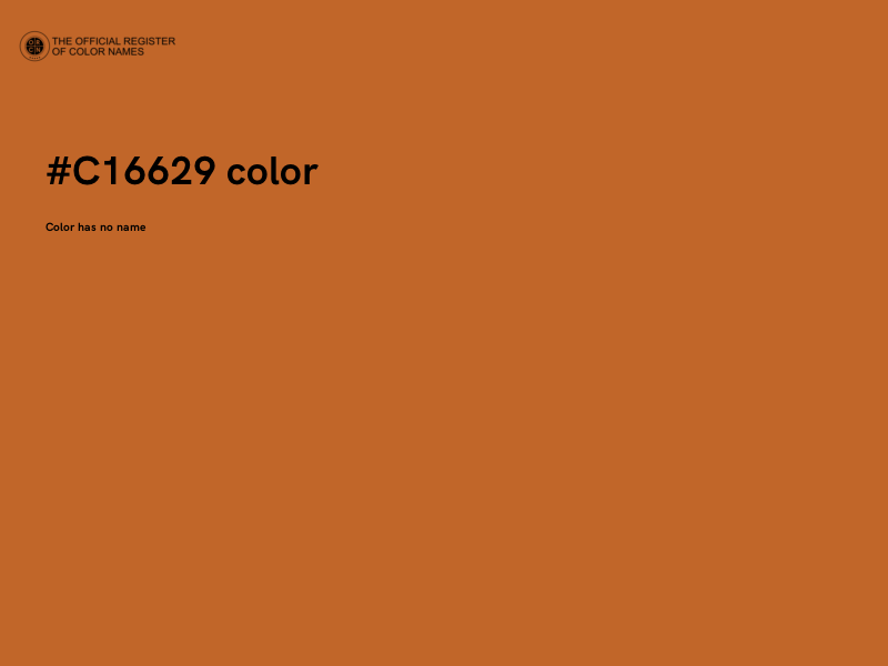 #C16629 color image