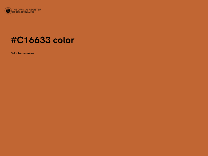 #C16633 color image