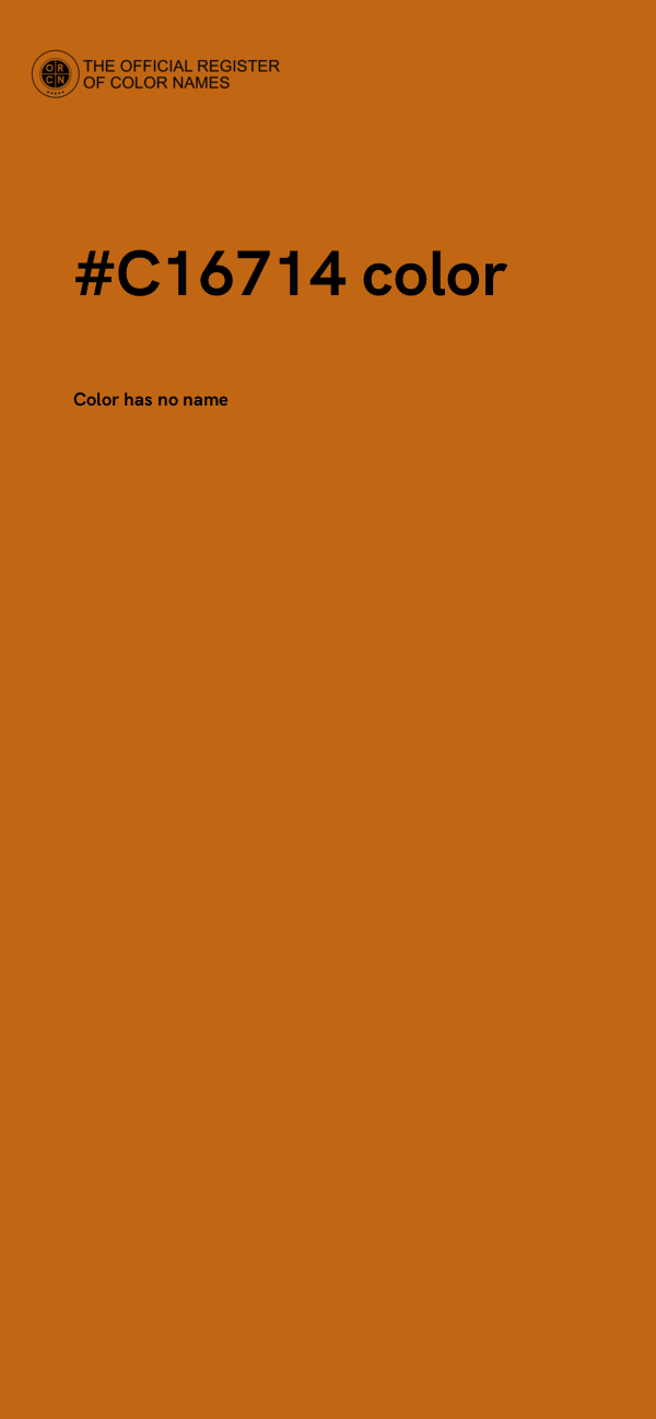#C16714 color image