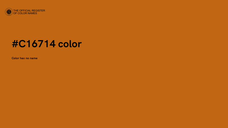 #C16714 color image