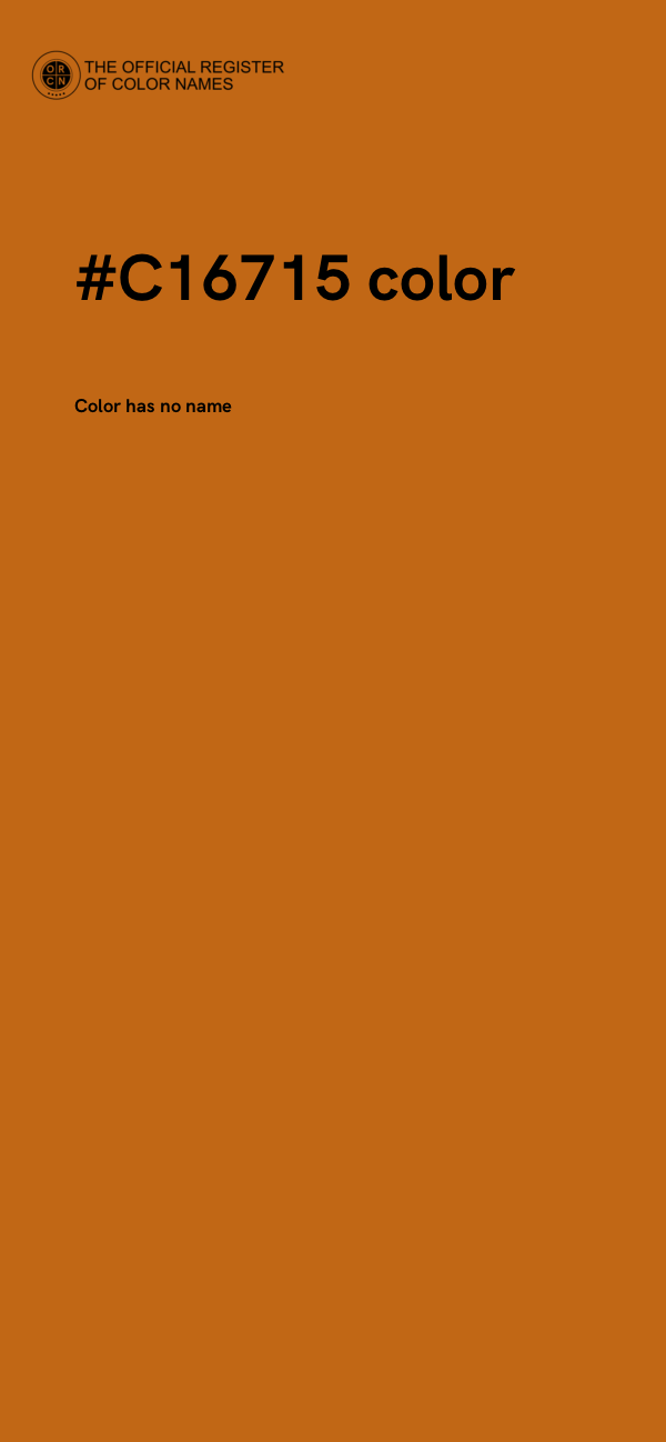 #C16715 color image