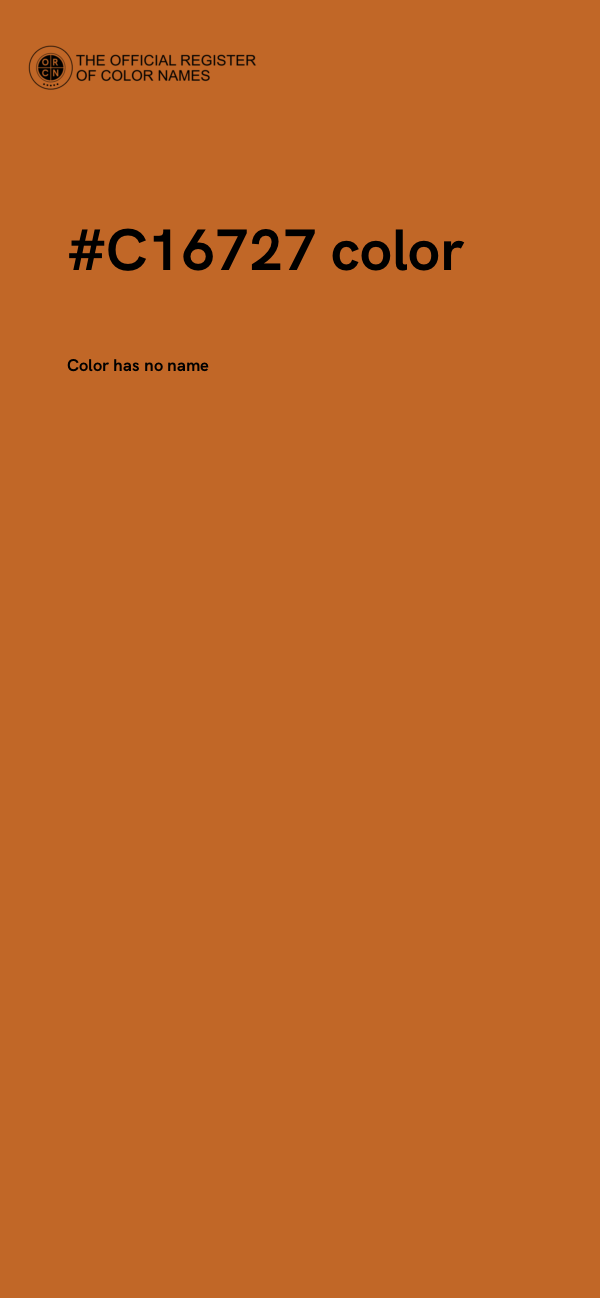 #C16727 color image
