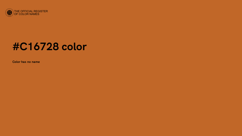 #C16728 color image