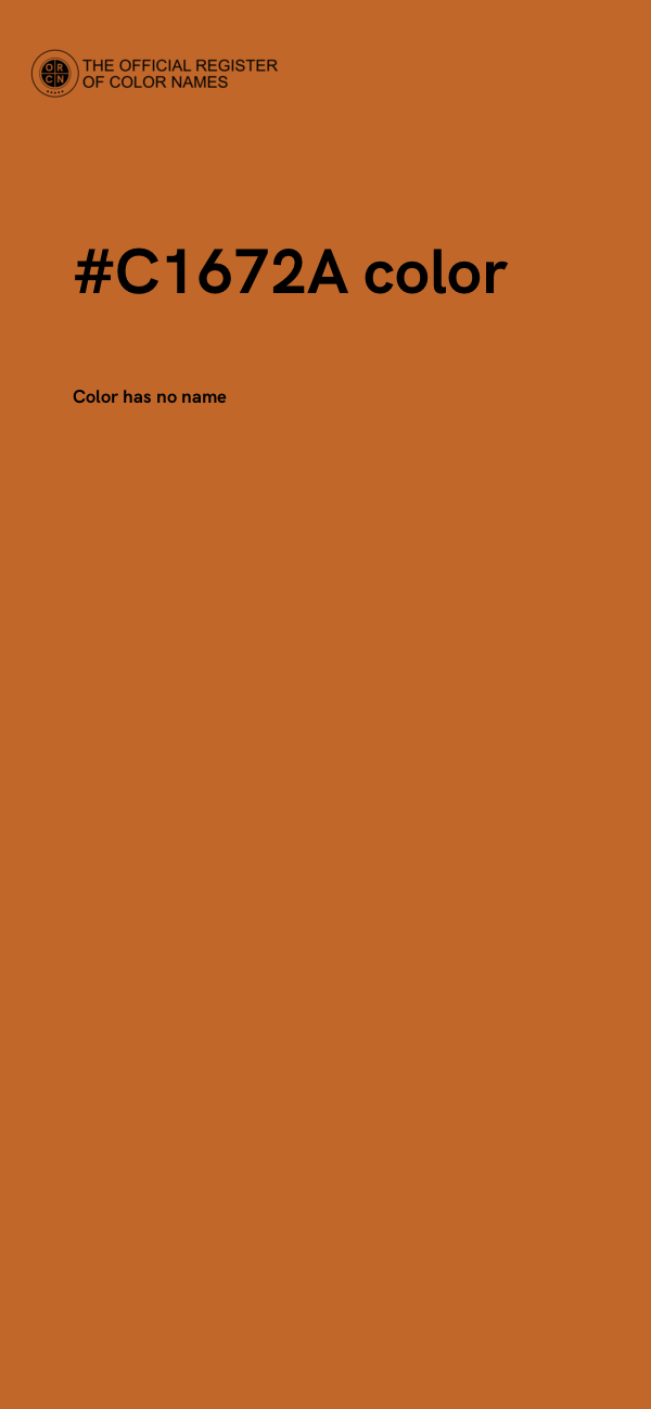 #C1672A color image