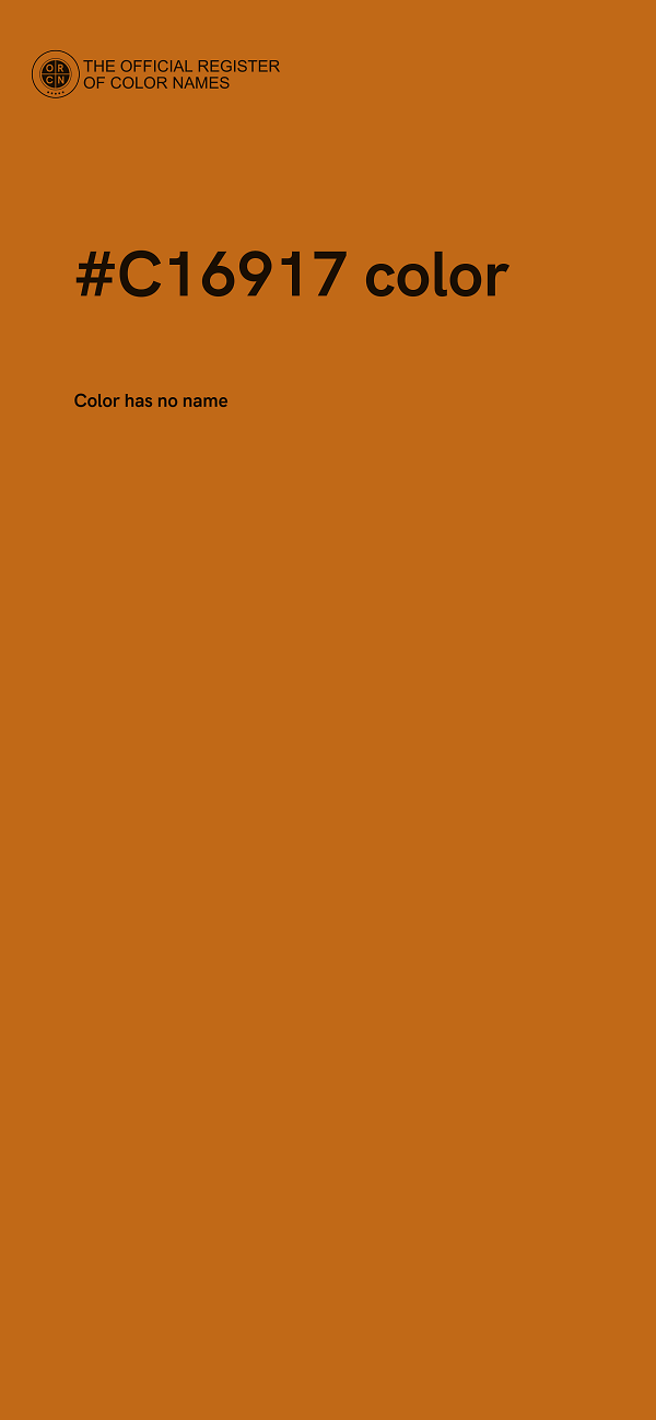 #C16917 color image