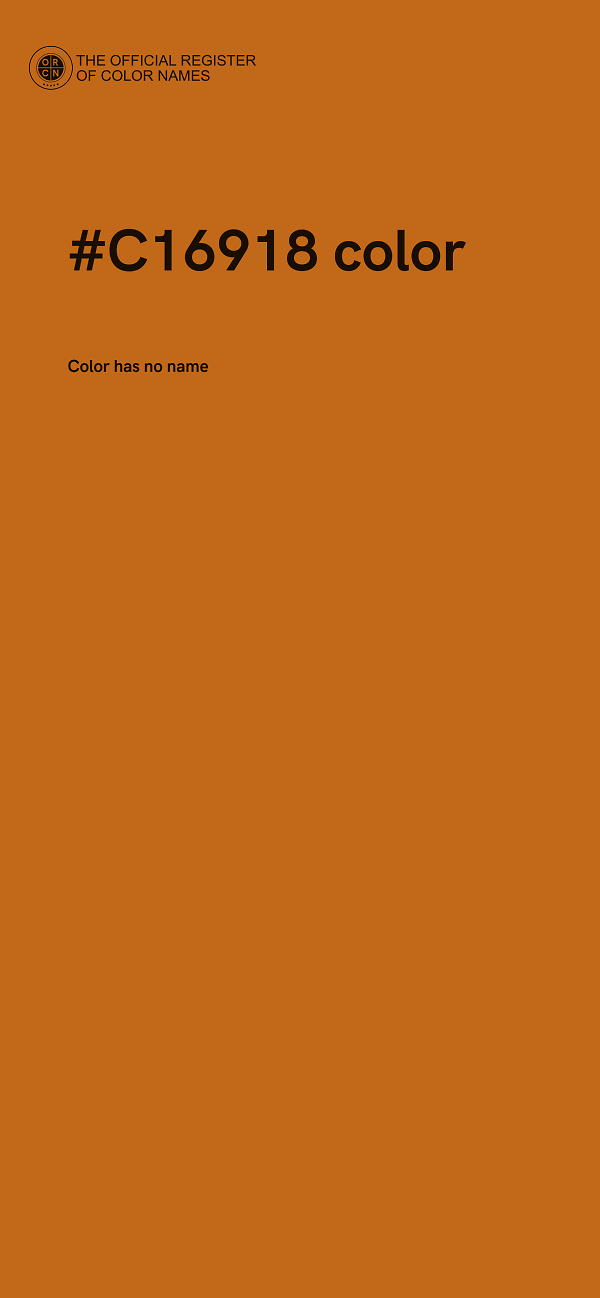 #C16918 color image