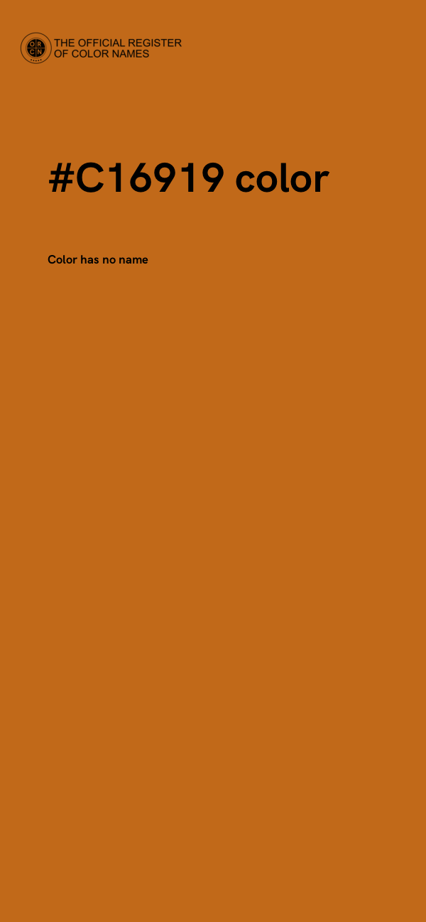 #C16919 color image