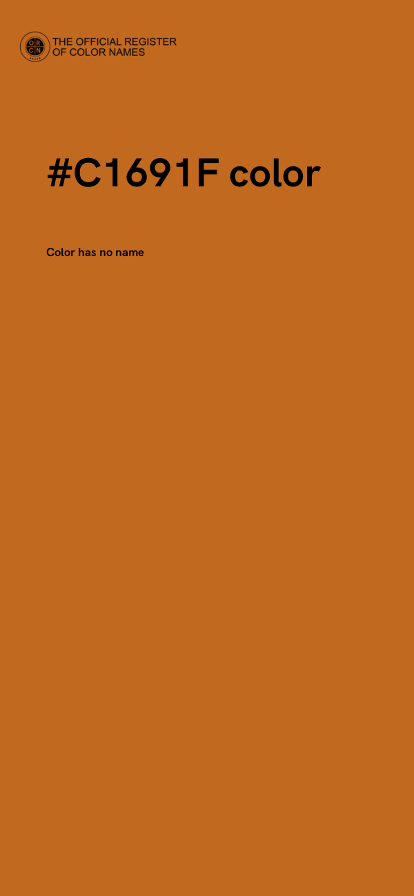 #C1691F color image