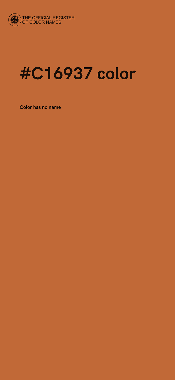 #C16937 color image