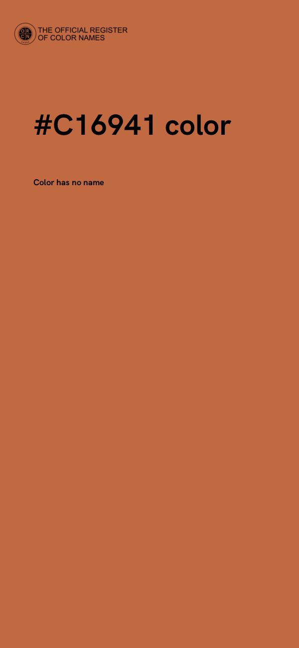 #C16941 color image