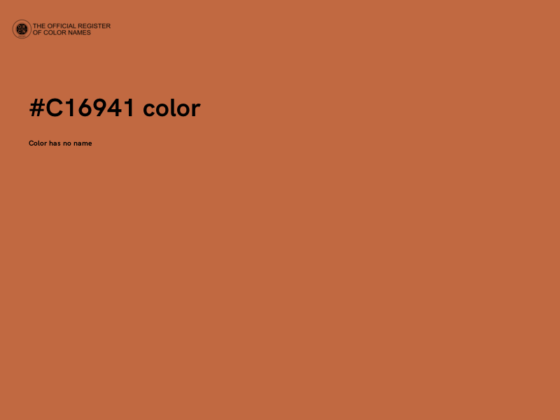 #C16941 color image