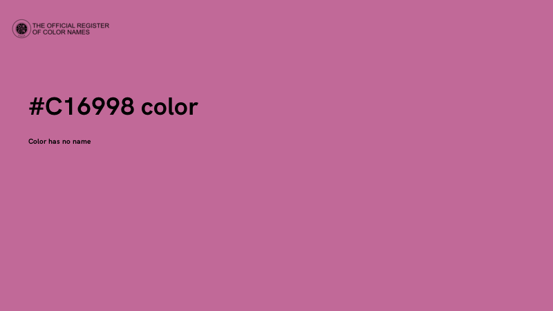 #C16998 color image