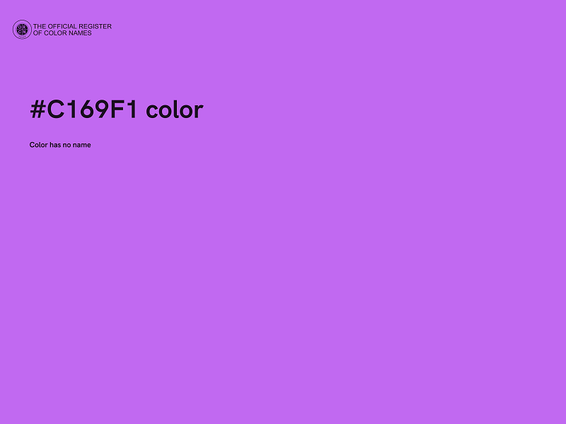 #C169F1 color image