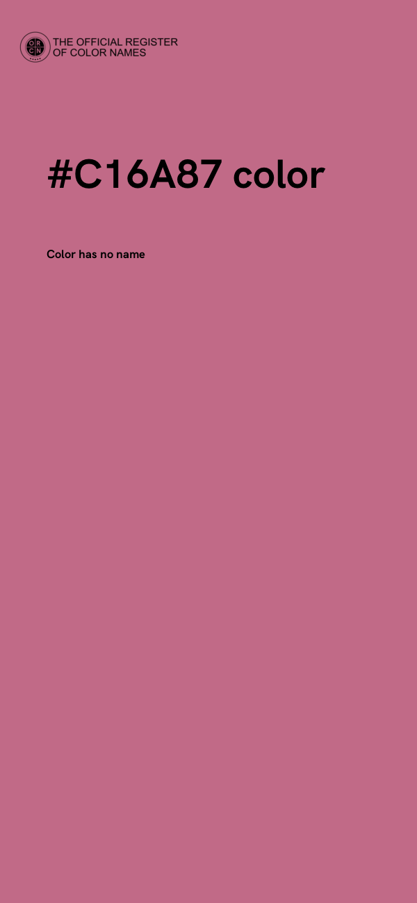 #C16A87 color image