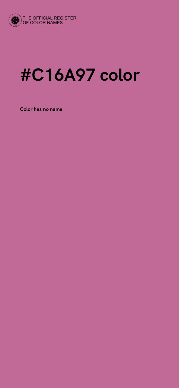 #C16A97 color image
