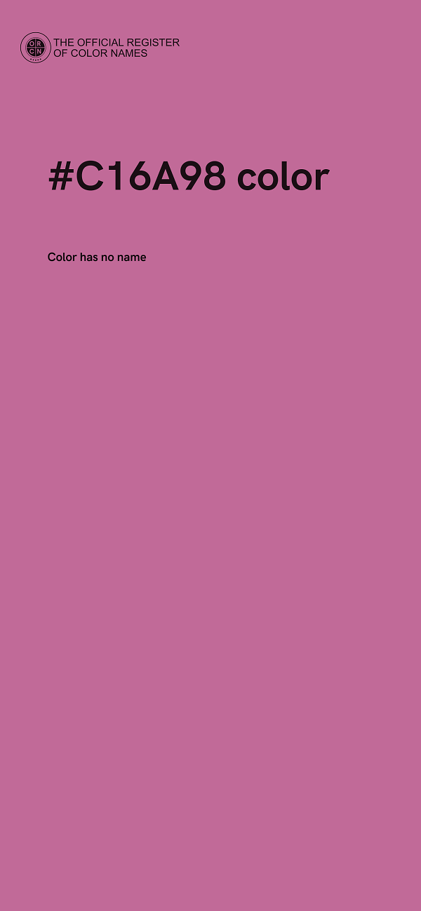 #C16A98 color image
