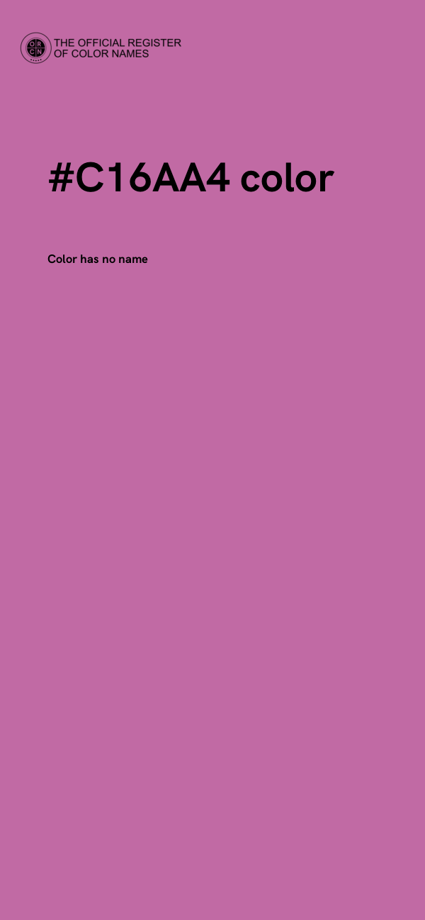 #C16AA4 color image