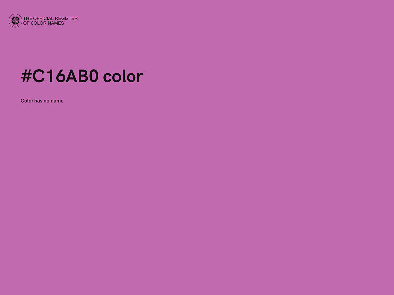 #C16AB0 color image