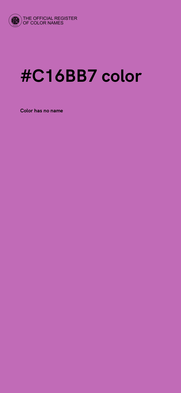 #C16BB7 color image