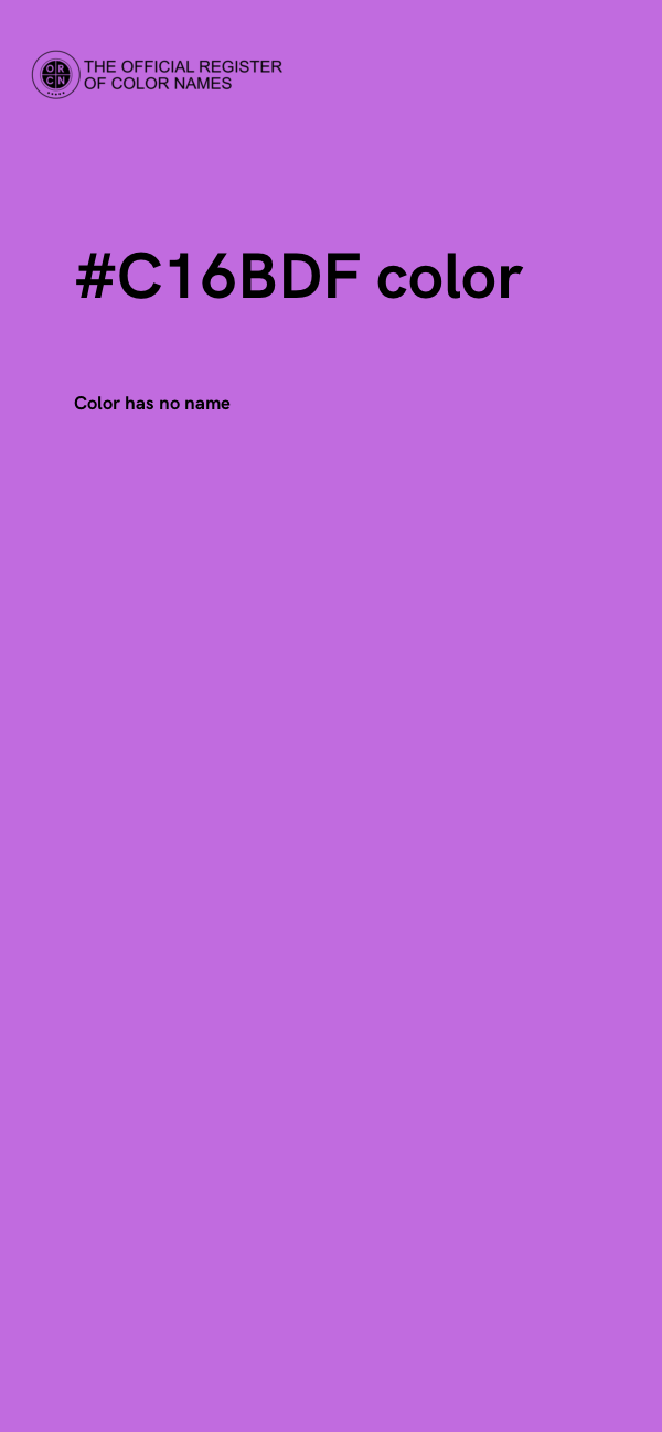 #C16BDF color image