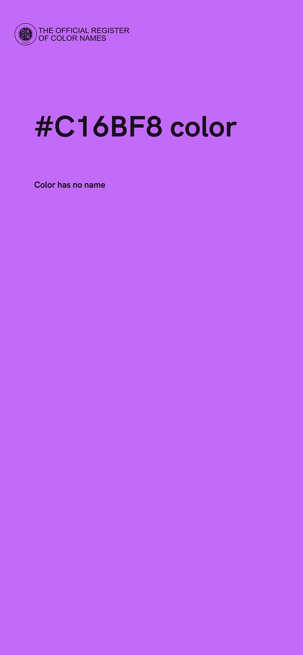 #C16BF8 color image