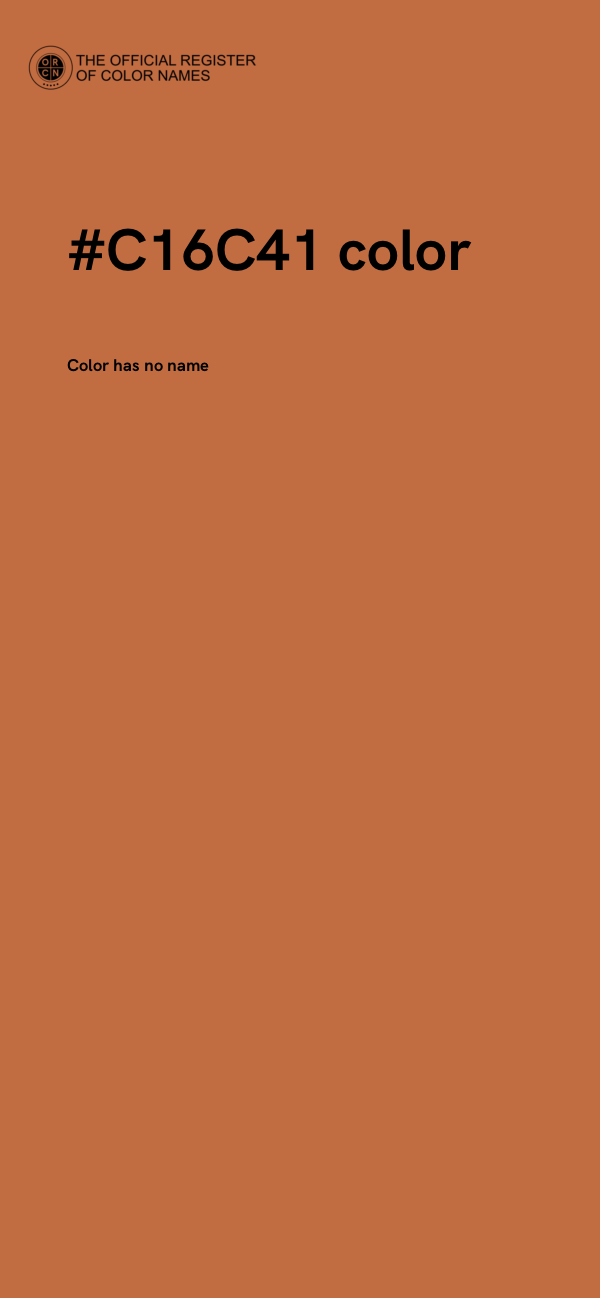#C16C41 color image