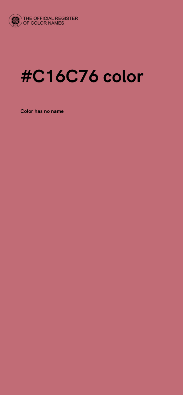 #C16C76 color image