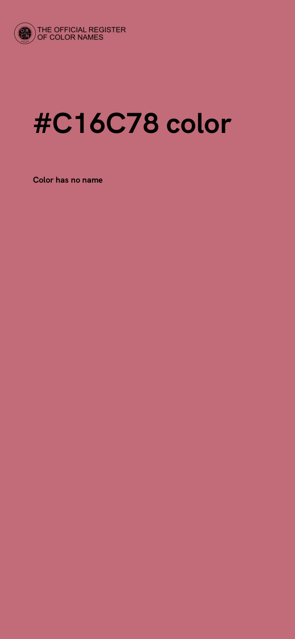 #C16C78 color image