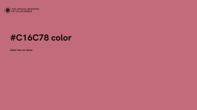 #C16C78 color image