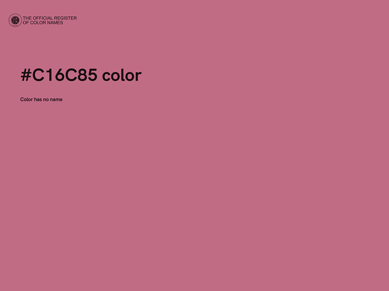 #C16C85 color image