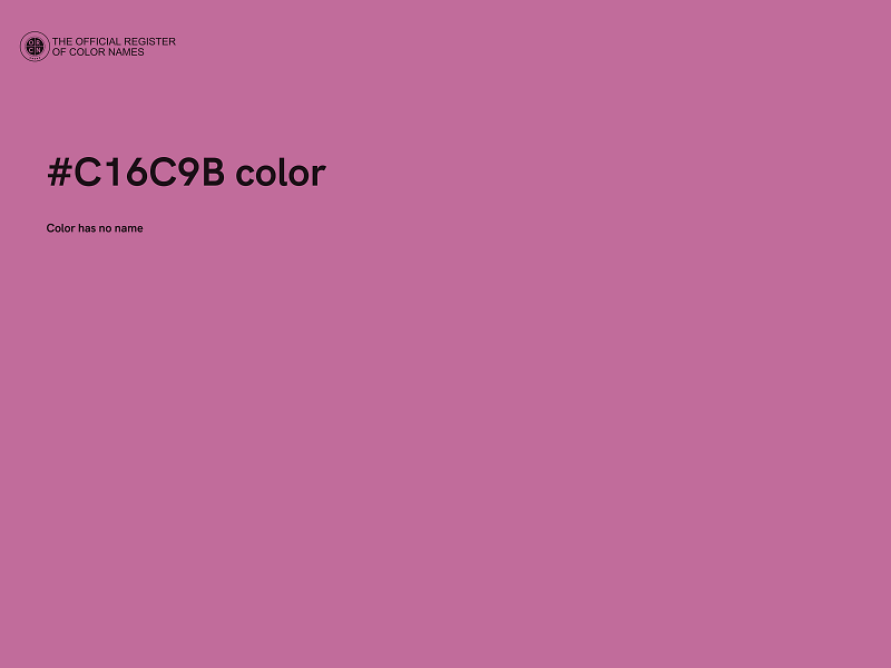 #C16C9B color image