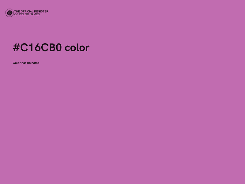 #C16CB0 color image