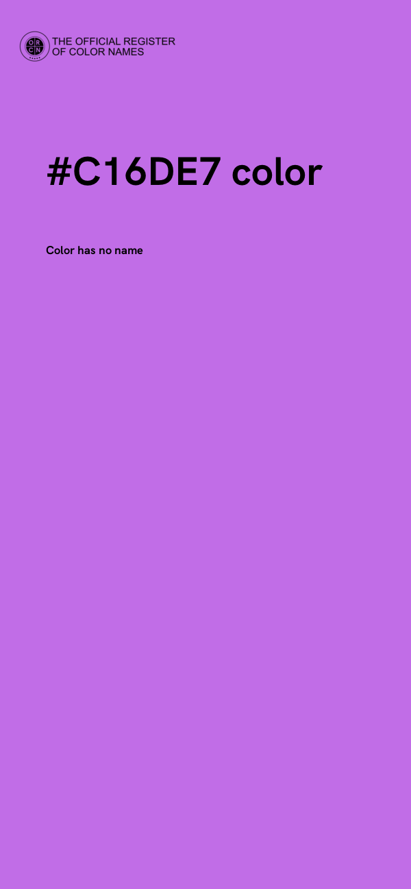#C16DE7 color image