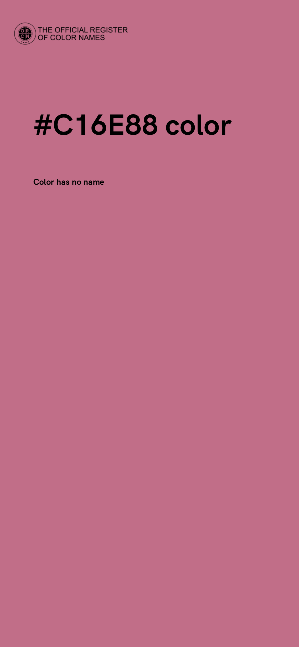 #C16E88 color image
