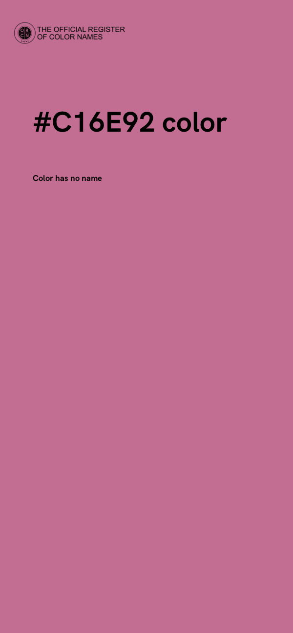 #C16E92 color image