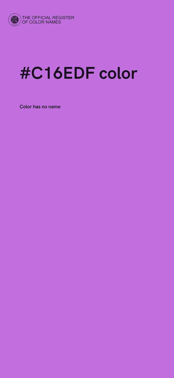 #C16EDF color image