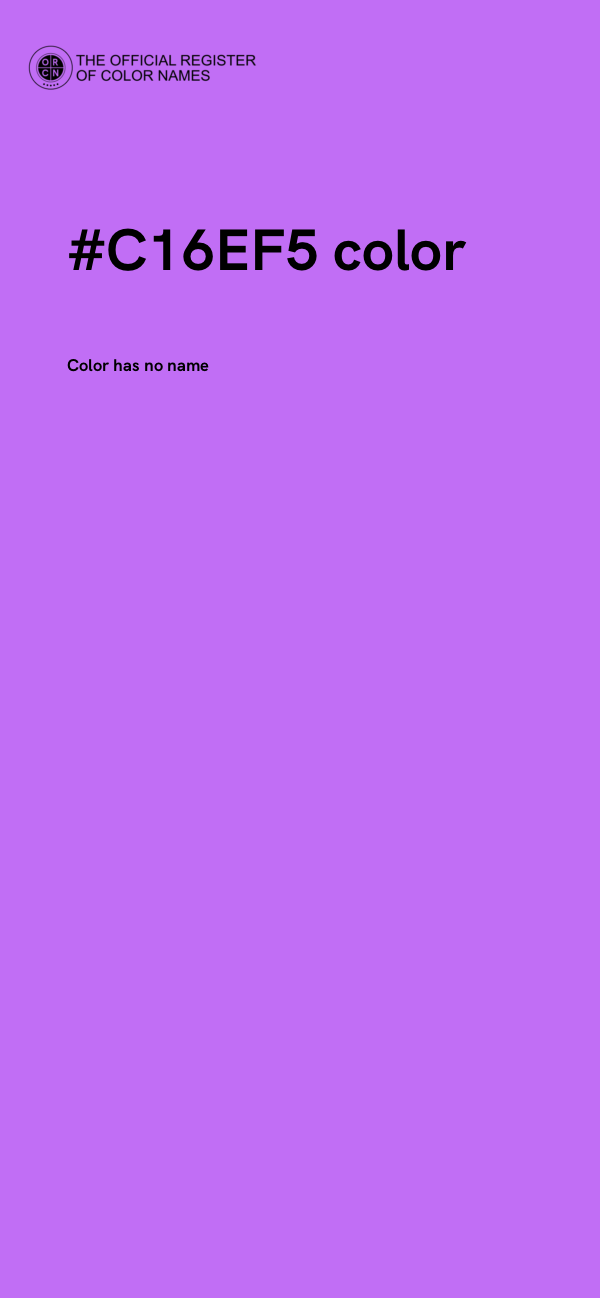 #C16EF5 color image