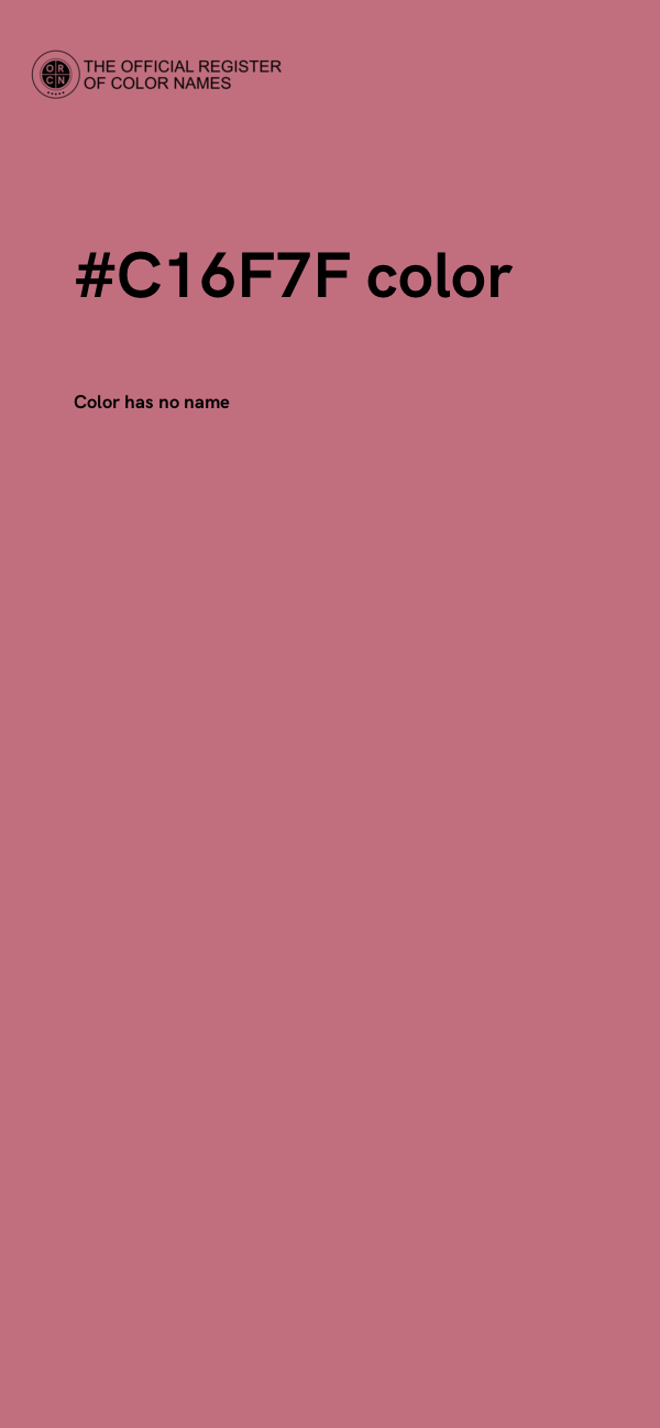 #C16F7F color image