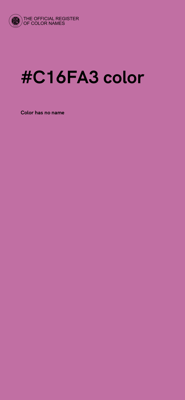 #C16FA3 color image