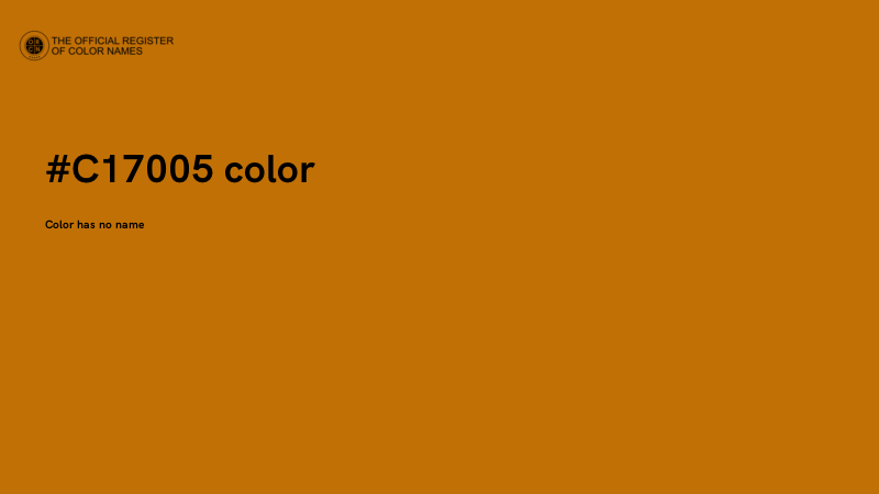 #C17005 color image